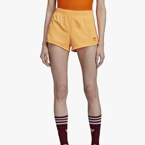 Adidas Flash Orange Women's Three Stripe Shorts